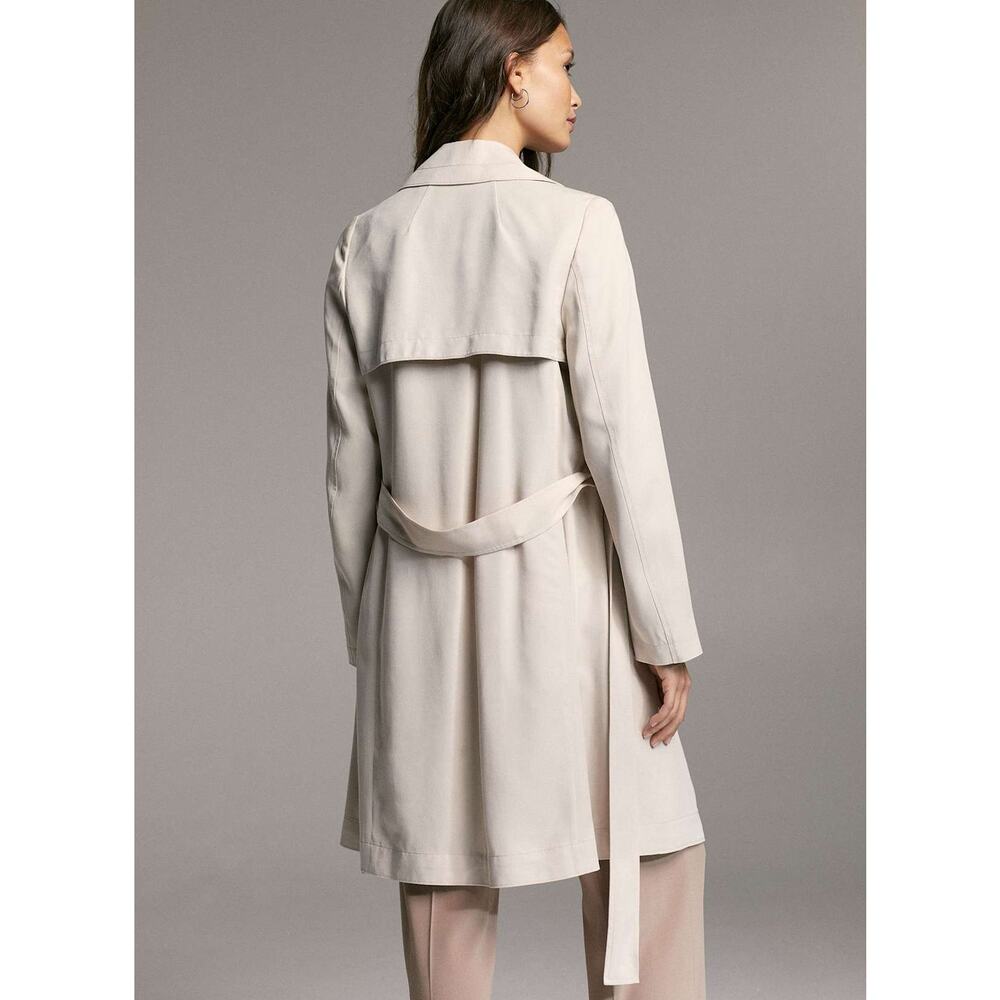 Aritzia Babaton Maximo Trench Coat XS Belted Drapey minimalist classic academia - Picture 4 of 11